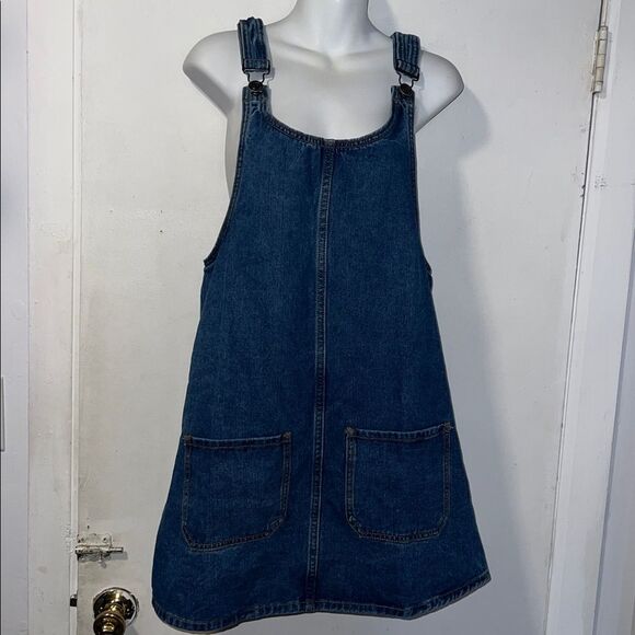 LILY PARKER Dark Denim Jumper Overall Dress-S - Picture 2 of 10